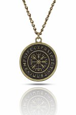 İskandinav Vegvisir Viking Pusula Kolye - Görsel 2