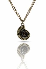 Spiral Mini Salyangoz Figür Kolye Kabartmalı - Görsel 2