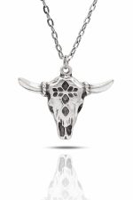 Bizon Buffalo Kafatası İskelet Totem Kolye