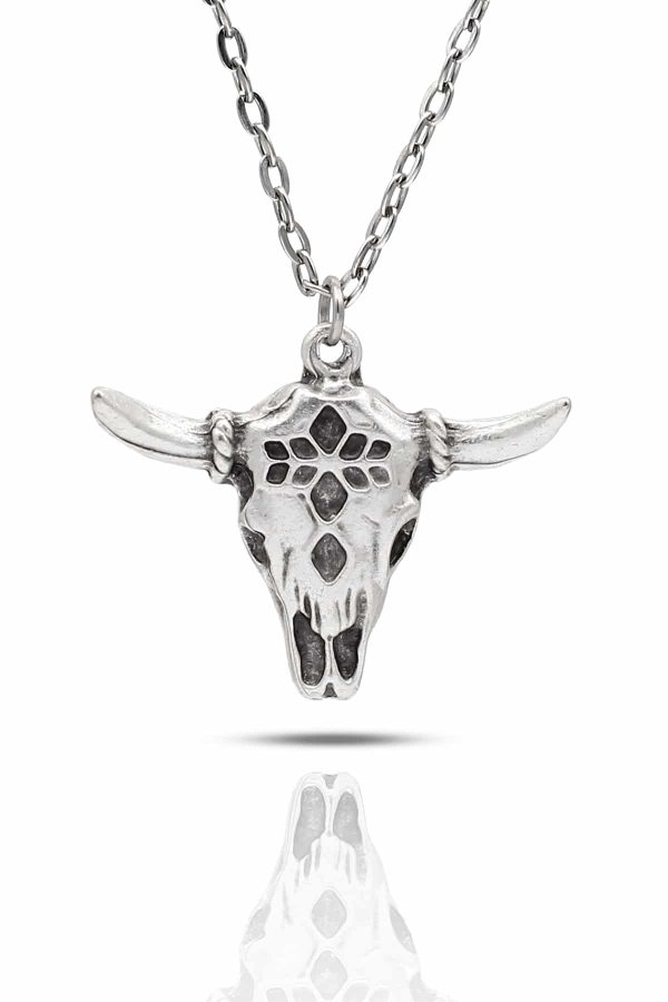 Bizon Buffalo Kafatası İskelet Totem Kolye