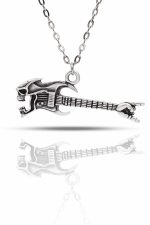 Kurukafa Figürlü Elektro Gitar Kolye