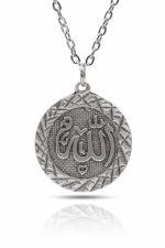 Kabartmalı Allah Yazılı Kolye Allah Lafzı Kolye